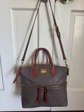 Dooney & Bourke Dillon Gray and brown purse